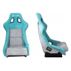 Sportstuhl SLIDE KS2 Premium Mint & Gestepptes Graues Velours Silber Glitzer