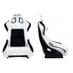 Sportstuhl SLIDE KS2 Premium Weiß & Schwarz Velours Carbon Glitter