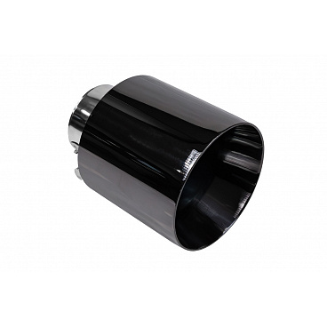 Endstück des Schalldämpfers 127mm Eingang 67mm Glänzend schwarz