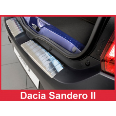 Edelstahlabdeckung - Schwellenschutz für die hintere Stoßstange Dacia Sandero II htb 2012+