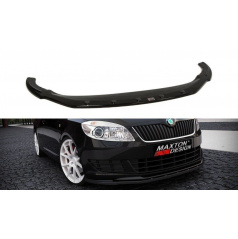 Spoiler unter der Frontstoßstange für Skoda Fabia Mk2, Maxton Design (ABS-Kunststoff ohne Oberflächenbehandlung)