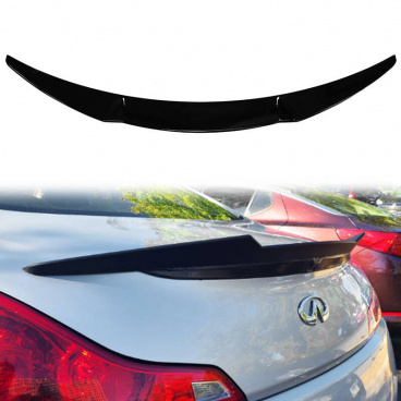 Hinterer Spoiler Infiniti G37 Glänzend Schwarz ABS Hinterer Spoiler Infiniti G37 Glänzend Schwarz ABS