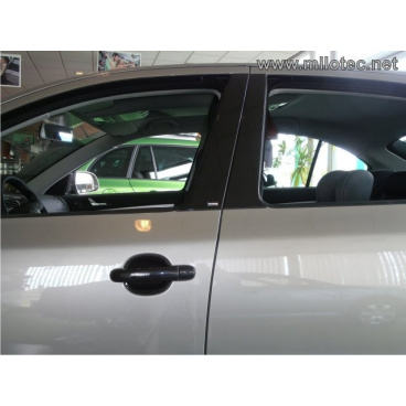 Türsäulenabdeckungen – ABS schwarz metallic, Škoda Octavia II Combi, Škoda Octavia II Facelift Combi