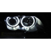 BMW E46 05.1998-08.2001 Limousine/Touring Angel Eyes LED-Frontscheinwerfer in Schwarz, klar