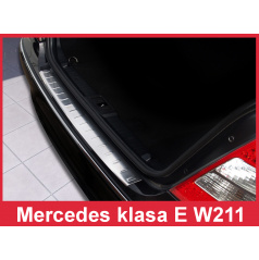 Edelstahlabdeckung zum Schutz der Schwelle der hinteren Stoßstange Mercedes EW 211 2002-09