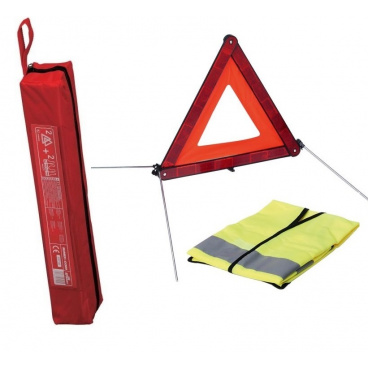 Warndreieck E4 + Warnweste XL + Verpackung