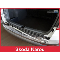 Schutzblech der hinteren Stoßstange Škoda Karoq Edelstahl schwarz glänzend