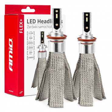 LED-Autolampen FLEX+ H8 H9 H11 H16 12V 24V 6000K Canbus AMIO-03663