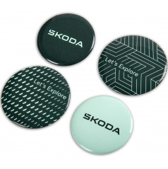 Originalsatz von 4 Škoda-Abzeichen