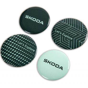Originalsatz von 4 Škoda-Abzeichen