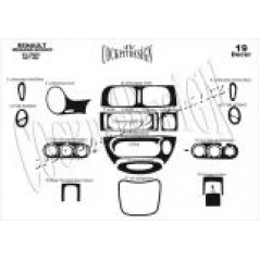 Renault Megane PH2 99-01 - TITAN Armaturenbrettdekor