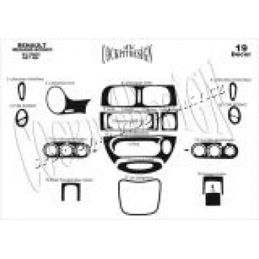 Renault Megane PH2 99-01 - TITAN Armaturenbrettdekor