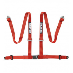 4 - Punkt. Sicherheitsgurt Sparco rot - E-Homologation