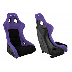 Sportstuhl SLIDE KS2 Premium Schwarz & Violett Velours Schwarz Glitzer