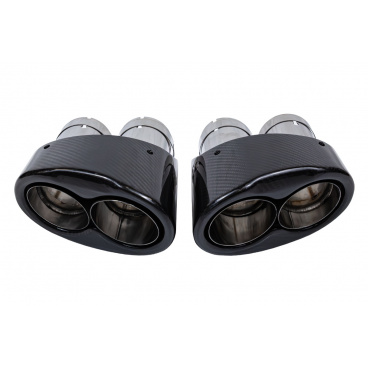 Endstück des Schalldämpfers 190mmx2 Eingang 70mm Carbon Gloss Set Endstück des Schalldämpfers 190mmx2 Eingang 70mm Carbon Gloss Set
