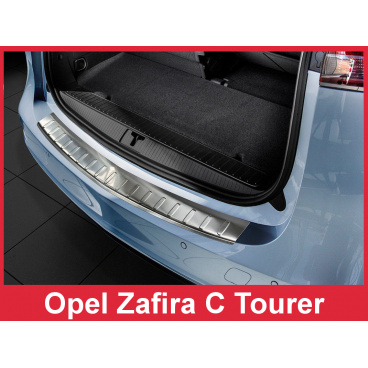 Edelstahlabdeckung - Schwellenschutz für die hintere Stoßstange Opel Zafira C Tourer 2012-16