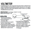 Zusätzlicher Wecker KET VOLTMETER 52 mm