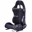 Sportlich verstellbarer Sitz Race Sport Stoff schwarz