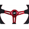 Lenkrad SLIDE 350mm Offset:90mm Leder Rot