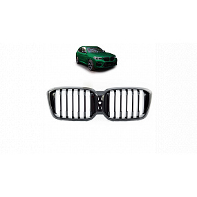 Grill BMW X3 G01 F97 X4 G02 F98 Facelift einzelne Lamellen Glänzend Schwarz Grill BMW X3 G01 F97 X4 G02 F98 Facelift einzelne Lamellen Glänzend Schwarz
