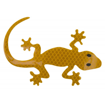 Selbstklebendes Dekor GECKO in Gelb