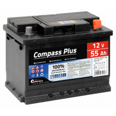 Autobatterie COMPASS PLUS 12V 55Ah 420A