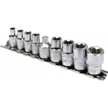 Bitsatz 1/4", 3/8" TORX 9-tlg. E5-E16 Bitsatz 1/4", 3/8" TORX 9-tlg. E5-E16