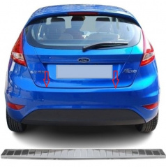 Polierte Edelstahlabdeckung der Oberkante der hinteren Stoßstange Ford Fiesta 2009-2017 HTB