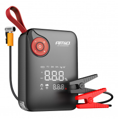 Starthilfe-Gerät 4-in-1 Booster Powerbank Kompressor LED Taschenlampe 12V 7,2Ah 600A