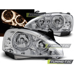 Opel Corsa C 11.2000-09.2006 Angel Eyes Chrom-Frontscheinwerfer, klar