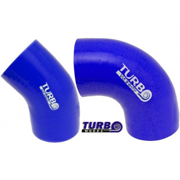 TURBOWORKS Silikonbogen 45° und 90° blau TURBOWORKS Silikonbogen 45° und 90° blau