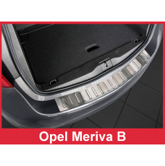 Edelstahlabdeckung - Schwellenschutz für die hintere Stoßstange Opel Meriva B 2010+