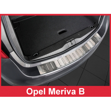 Edelstahlabdeckung - Schwellenschutz für die hintere Stoßstange Opel Meriva B 2010+