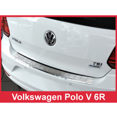Edelstahlabdeckung - Schwellenschutz für die hintere Stoßstange Volkswagen Polo V 6R 2014+