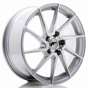 JR Wheels JR36 18x8 ET45 5x112 Silber gebürstete Oberfläche