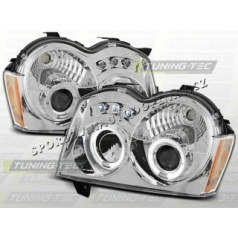 CHRYSLER JEEP GRAND CHEROKEE 2005–07 KLARES VORDERE LICHT ANGEL EYES CHROM