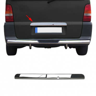 Edelstahl-Chromleiste über dem hinteren Nummernschild Mercedes Benz Vito W638 1996-03