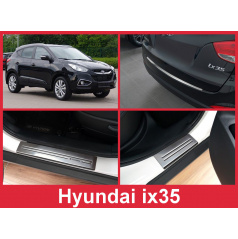 Edelstahl-Abdeckungsset-Heckstoßstangenschutz+Türschwellenschutzleisten Hyundai IX35 2010-16