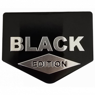 Selbstklebendes Metallemblem BLACK EDITION 80X62 mm