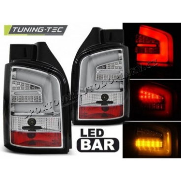 VW T5 04.2003–2009 LED-Rückleuchten, verchromte LED-Leiste