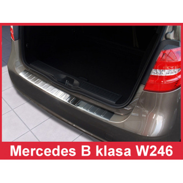 Edelstahlabdeckung zum Schutz der Schwelle der hinteren Stoßstange Mercedes BW 246 2011+