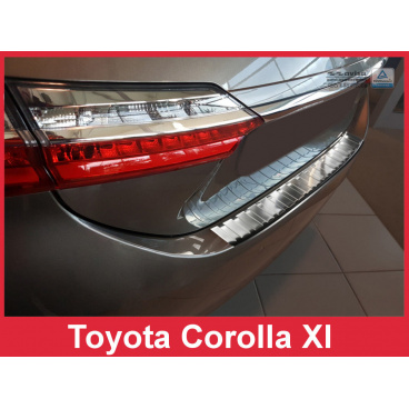 Edelstahlabdeckung - Schwellenschutz für die hintere Stoßstange Toyota Corolla XI E160 FL 2016+ Edelstahlabdeckung - Schwellenschutz für die hintere Stoßstange Toyota Corolla XI E160 FL 2016+
