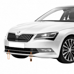 Untere Stange aus Edelstahl der Frontschürze Škoda Superb III 2015+ Omtec