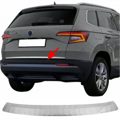 Edelstahl polierte hintere Stoßstangenabdeckung Omtec Škoda Karoq 2017+
