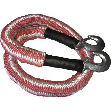 Elastisches Abschleppseil mit 2 Karabinern 2500-3500 kg