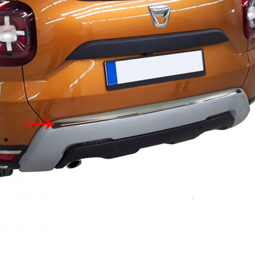 Edelstahl-Heckstoßstangenkante Omtec Dacia Duster 2018+ poliertes Design Edelstahl-Heckstoßstangenkante Omtec Dacia Duster 2018+ poliertes Design