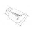 Endrohr 101mm Eingang 70mm Carbon Gloss