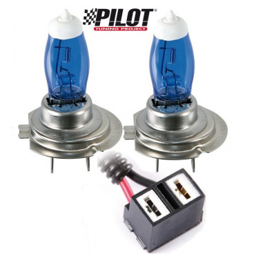 H7 100W Pilot Xenium Race-Glühbirnen – 2 Stück + 2 zusätzliche Parklampen