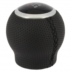 Lederschaltknauf schwarz/schwarze Naht II (mit Hebelheber unter dem Schalthebel)