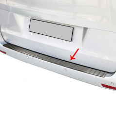 Edelstahl-Heckstoßstangenschwelle Omtec Mercedes Benz Vito W447 2014+ schwarz poliert